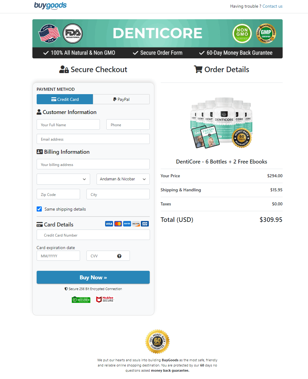 DentiCore Secure Order Form